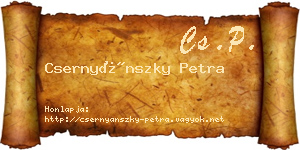 Csernyánszky Petra névjegykártya