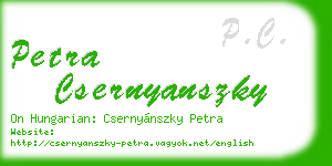 petra csernyanszky business card