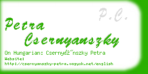 petra csernyanszky business card